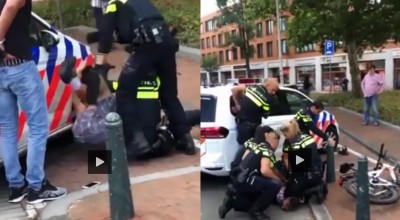 siedmiu holenderskich policjantów