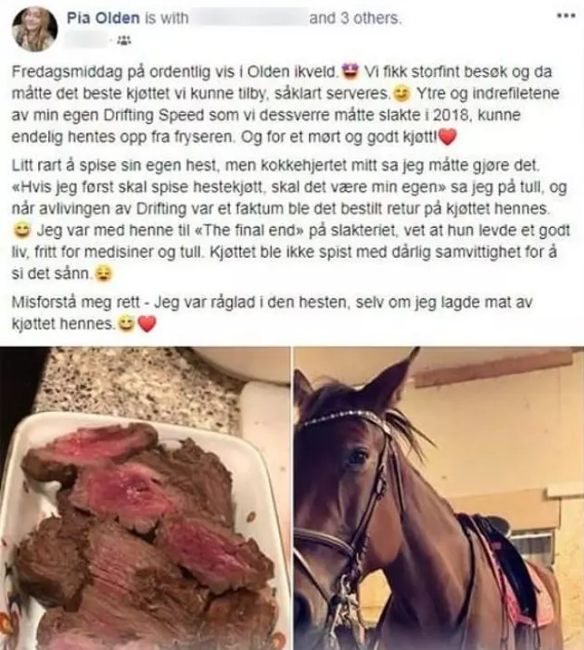 nastolatka zjadła własnego konia