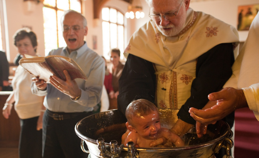 dramat podczas chrztu
