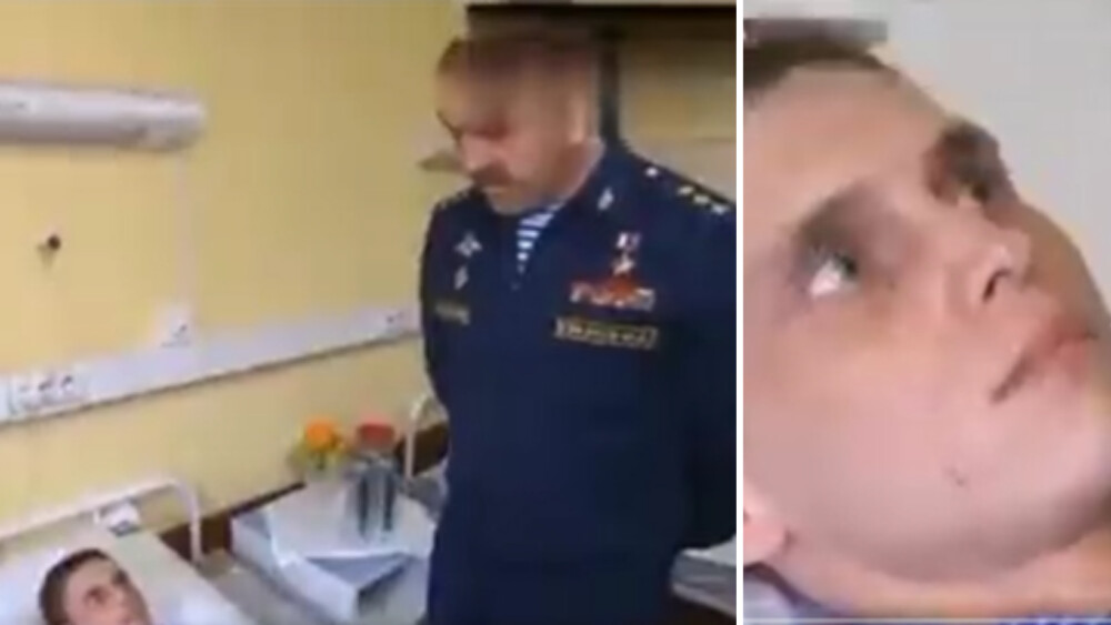 Odwiedziny rosyjskiego żołnierza w szpitalu