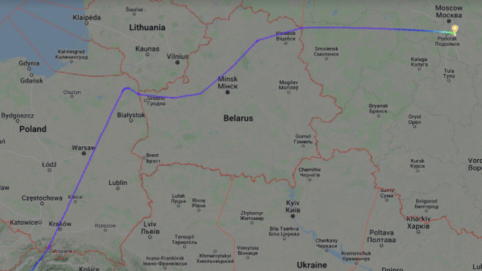 Rosyjski samolot pojawił się w polskiej przestrzeni powietrznej